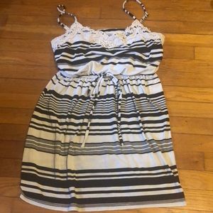 Black and white stripe dress